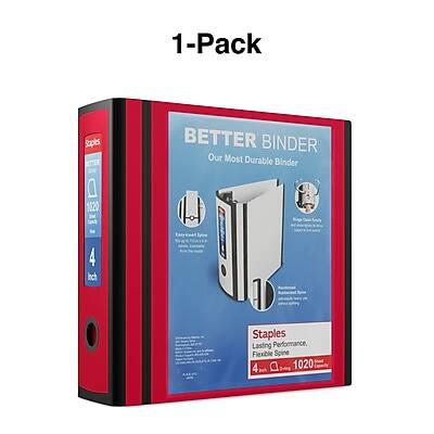 1-Pack  
Sapies  
BETTER BINDER  
Our Most Durable Binder  

1020  
4 Inch Staples  
Lasting Performance, Flexible Spine  

4 D  
1020