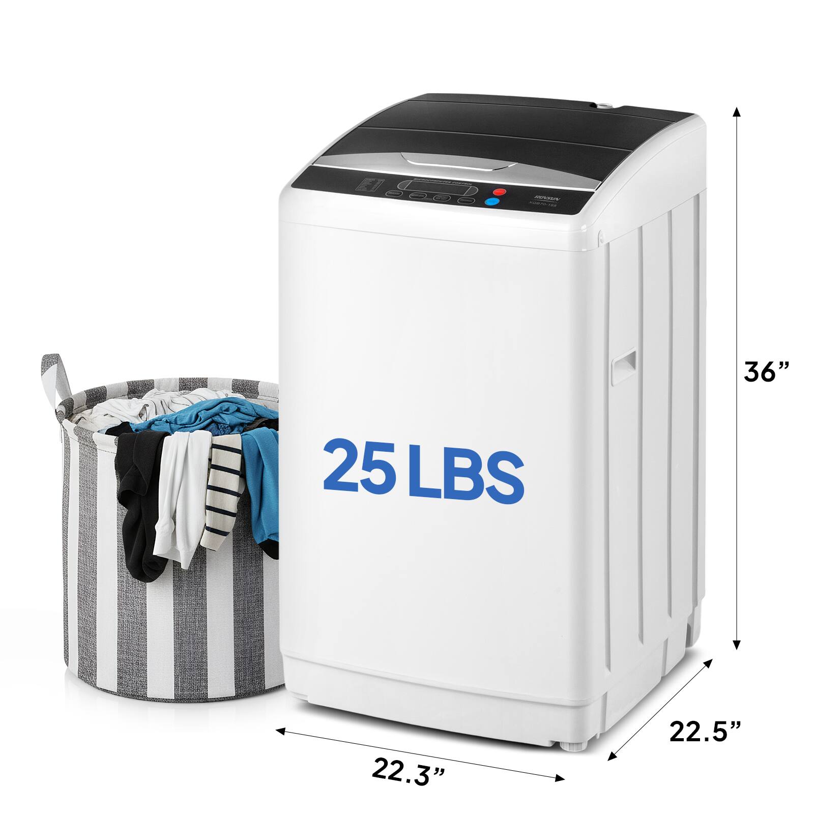 - 36" x 25 LBS x 22.3" x 22.5"