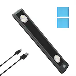 Kitcheniva - Wireless Motion Sensor Under Cabinet Light With Bright White LED Illumination - Black