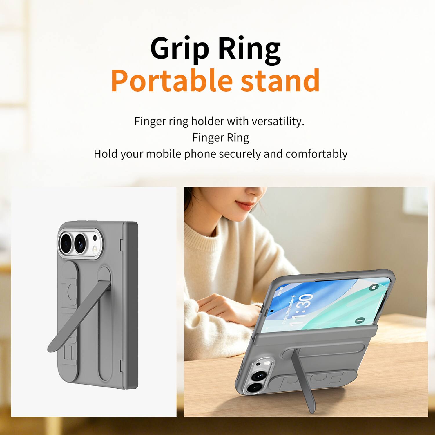 Grip Ring Portable stand

Finger ring holder with versatility. Finger Ring Hold your mobile phone securely and comfortably

BAY 6 Friday September 0 11:30