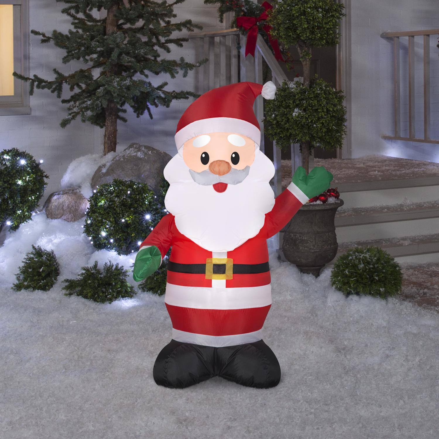 Angle. Gemmy - Gemmy Airblown Christmas Inflatable Santa Claus 48 in. Inflatable - Multicolored.