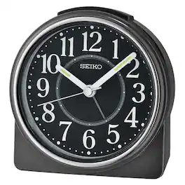 Seiko - 4" Marui Bedside Alarm Clock - Black