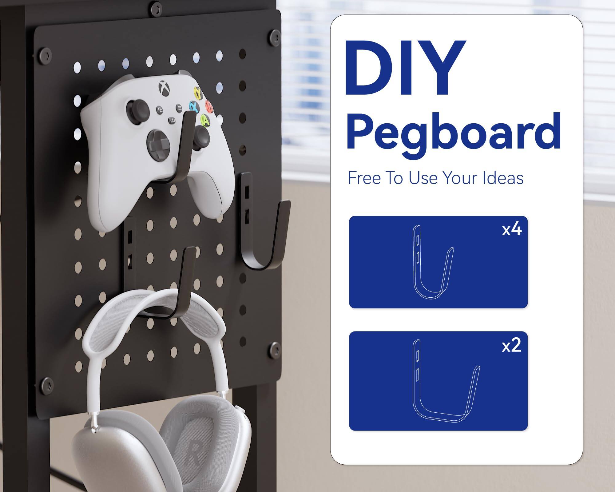 DIY Pegboard  
Free To Use Your Ideas  

x4  
x2