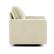 Left. Brick Attic - 36.2"Wide Swivel Accent Chair,360° Rotation Upholstered Comfortable Cushioned Seating, Pillowback Glider Rocking Chair - Beige.