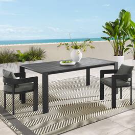 Tahoe Rectangular Outdoor Patio Aluminum Dining Table by Modway - Gray