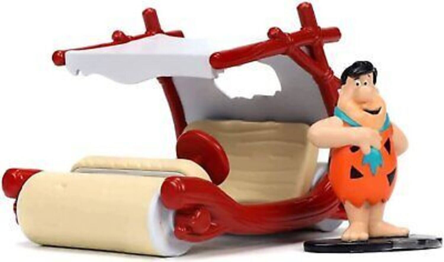 Front. Jada Toys - Jada Toys - 1:32 Flintstones Flintmobile with Fred Nano Figure   - Collectibles - Multicolor.