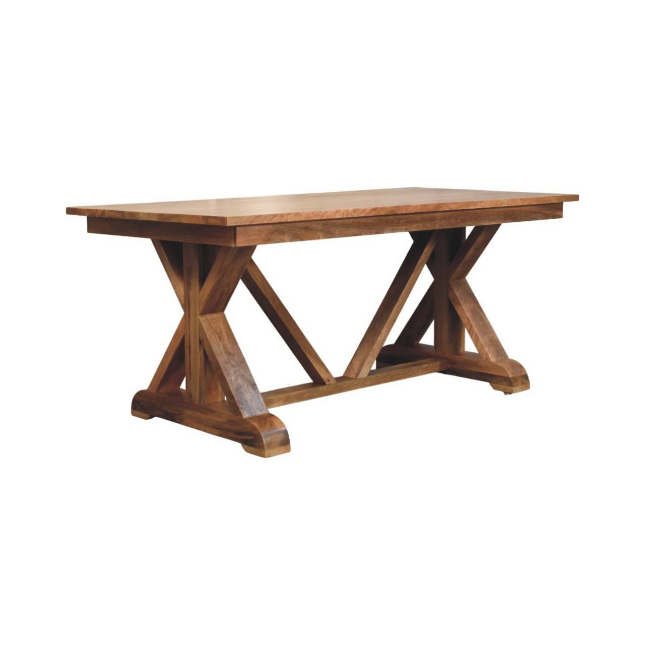Left. Artisan Furniture - Artisan Furniture Solid WoodTreston Dining Table - Brown.