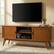Angle. Simpli Home - Draper 60W Low TV Stand with Doors and Shelves - Teak Brown.