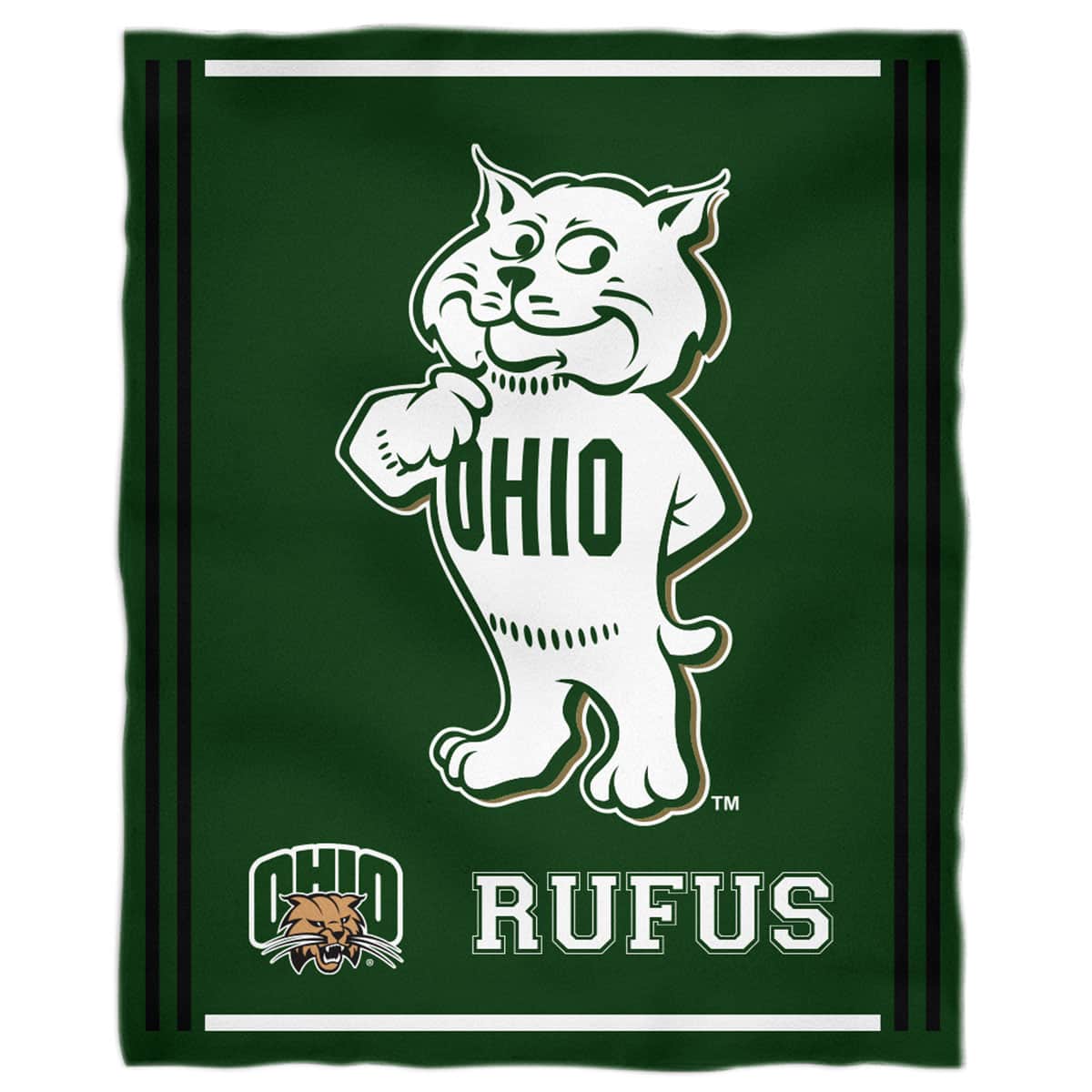 Vive La Fete - Ohio Bobcats 36'' x 48'' Children's Mascot Plush Blanket - Multicolor