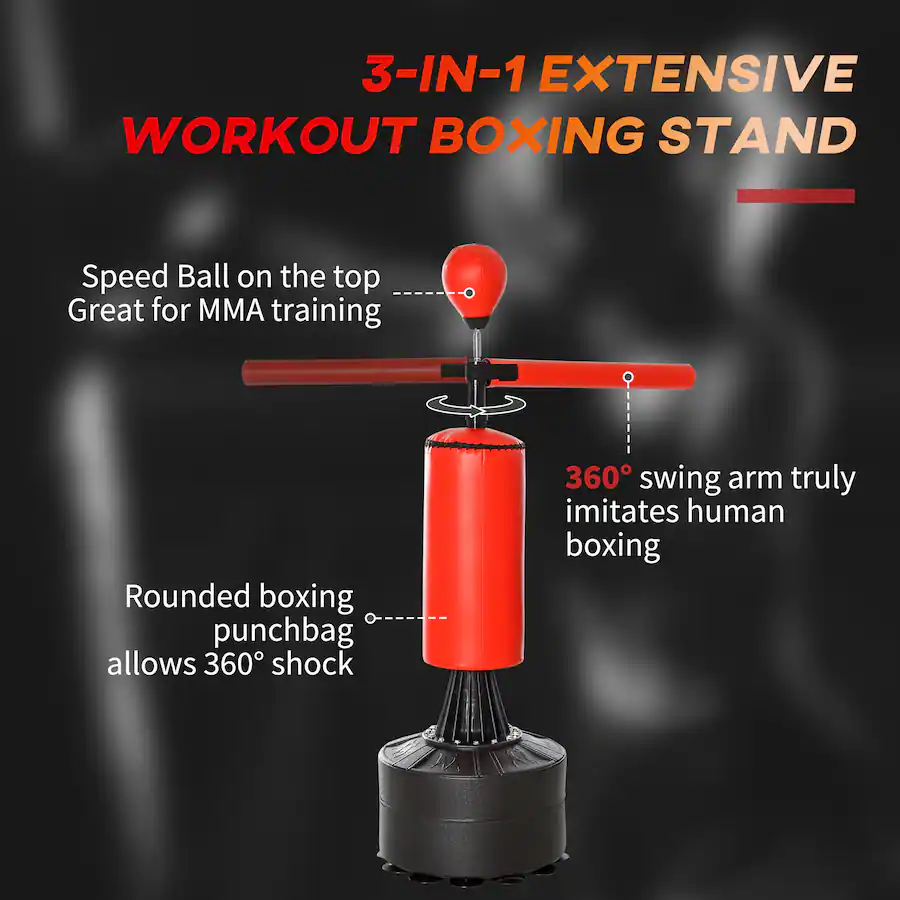 Sports Equipment | Boxing Speed Trainer Freestanding 360° Spinning Bar