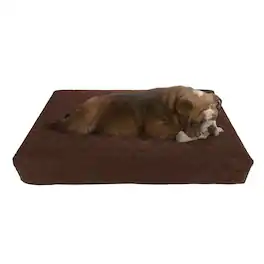 PetMaker - Waterproof Dog Bed 2-Layer Memory Foam Pet Pad with Removable Machine Washable Cover 30x21 Crate Mat for Dogs - Brown