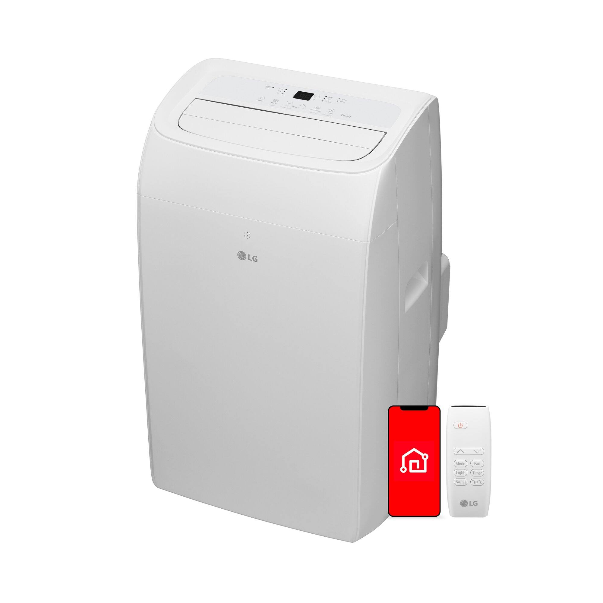 Alt View 1. LG - 350 Sq. Ft. Smart Portable Air Conditioner 8,350 BTU - White.