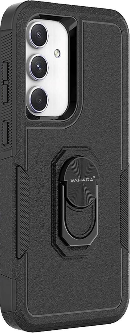 Angle. SaharaCase - Raider Series Heavy Duty Case for Samsung Galaxy S25 - Scorpion Black.