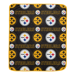 Pegasus - Pittsburgh Steelers 50" x 60" Repeat Big Logo Wordmark Ultra Soft Blanket - Multicolor