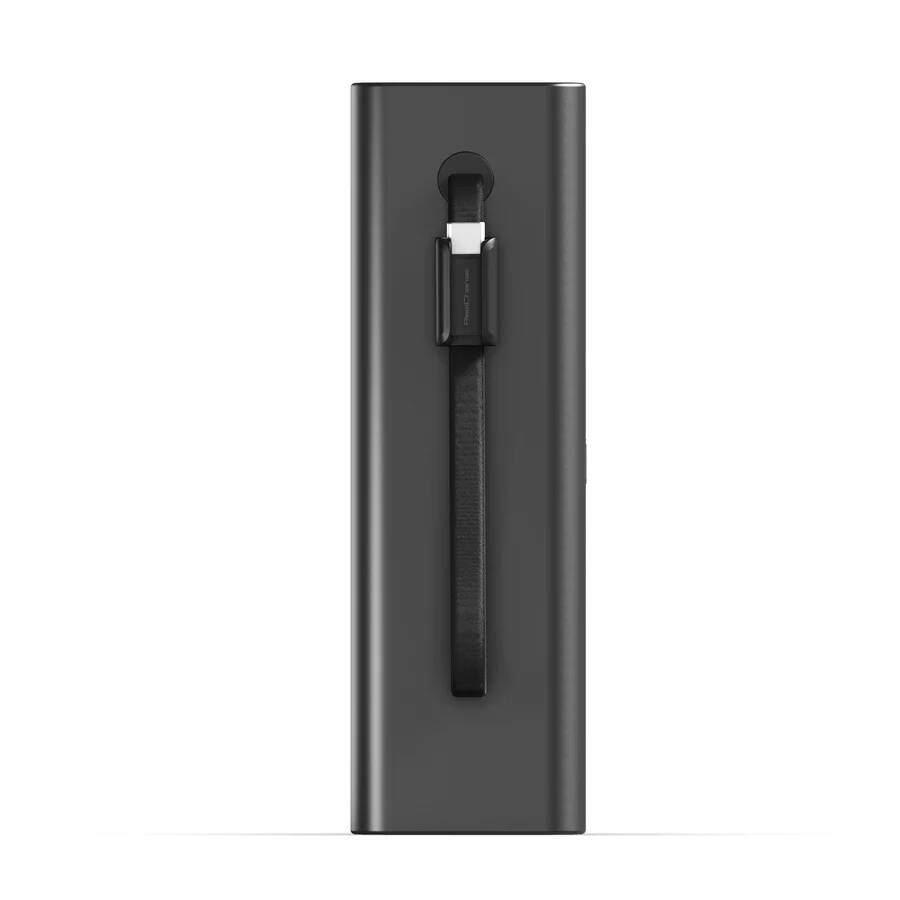 Left. ReelCharge - ReelCharge ReelPro 200W 27,000 mAh Power Bank Portable Charger 140W USB C (Gray).