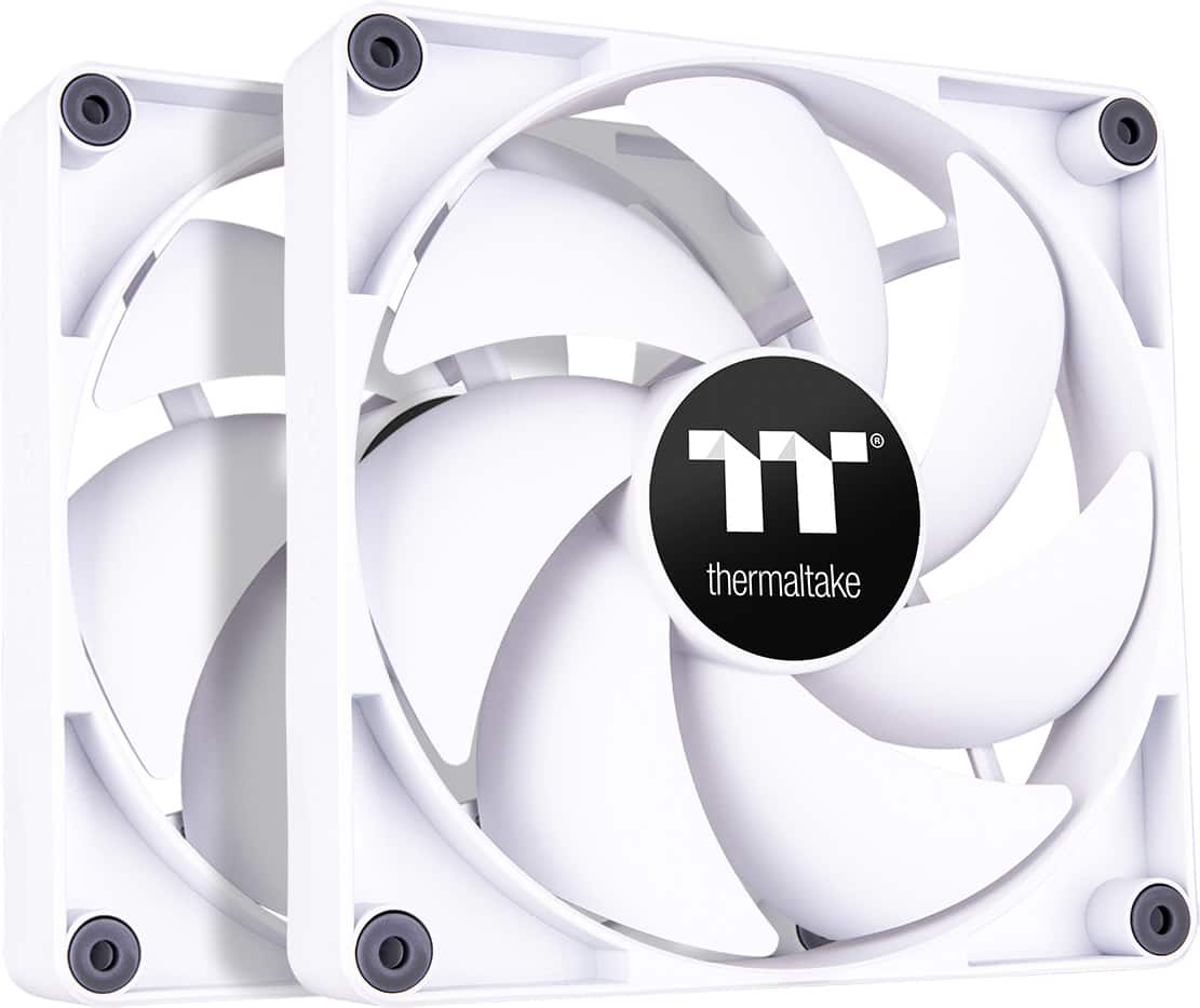 Thermaltake - CT120 PC Cooling Fan (2-Pack) - White - Front_Zoom