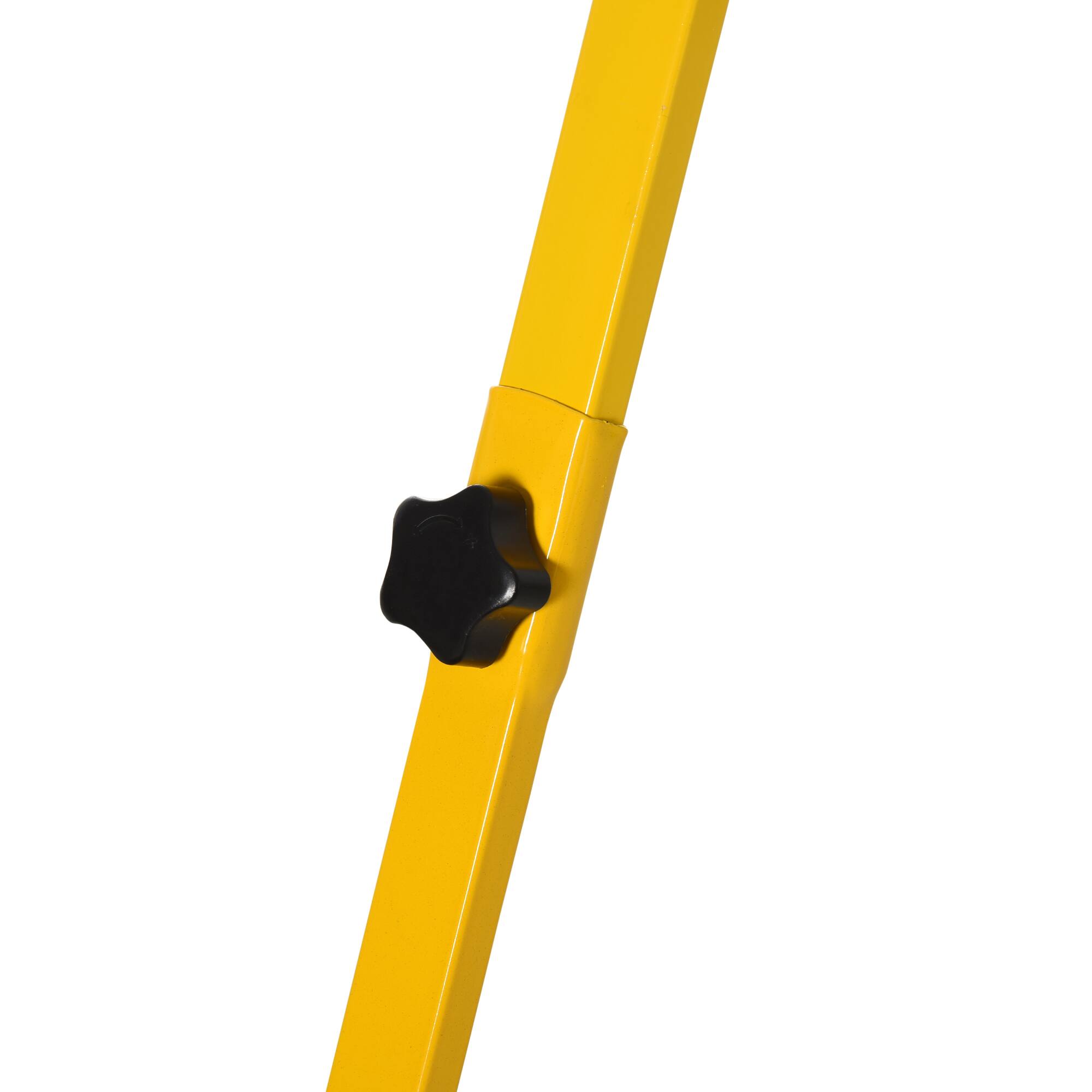 Alt View 7. Outsunny - Snow Shovel, Rolling Pusher with 29" Blade - Yellow/Black.