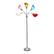 Alt View 14. Simple Designs - 5 Light Adjustable Gooseneck Floor Lamp - Silver/Primary Multicolored Shades.