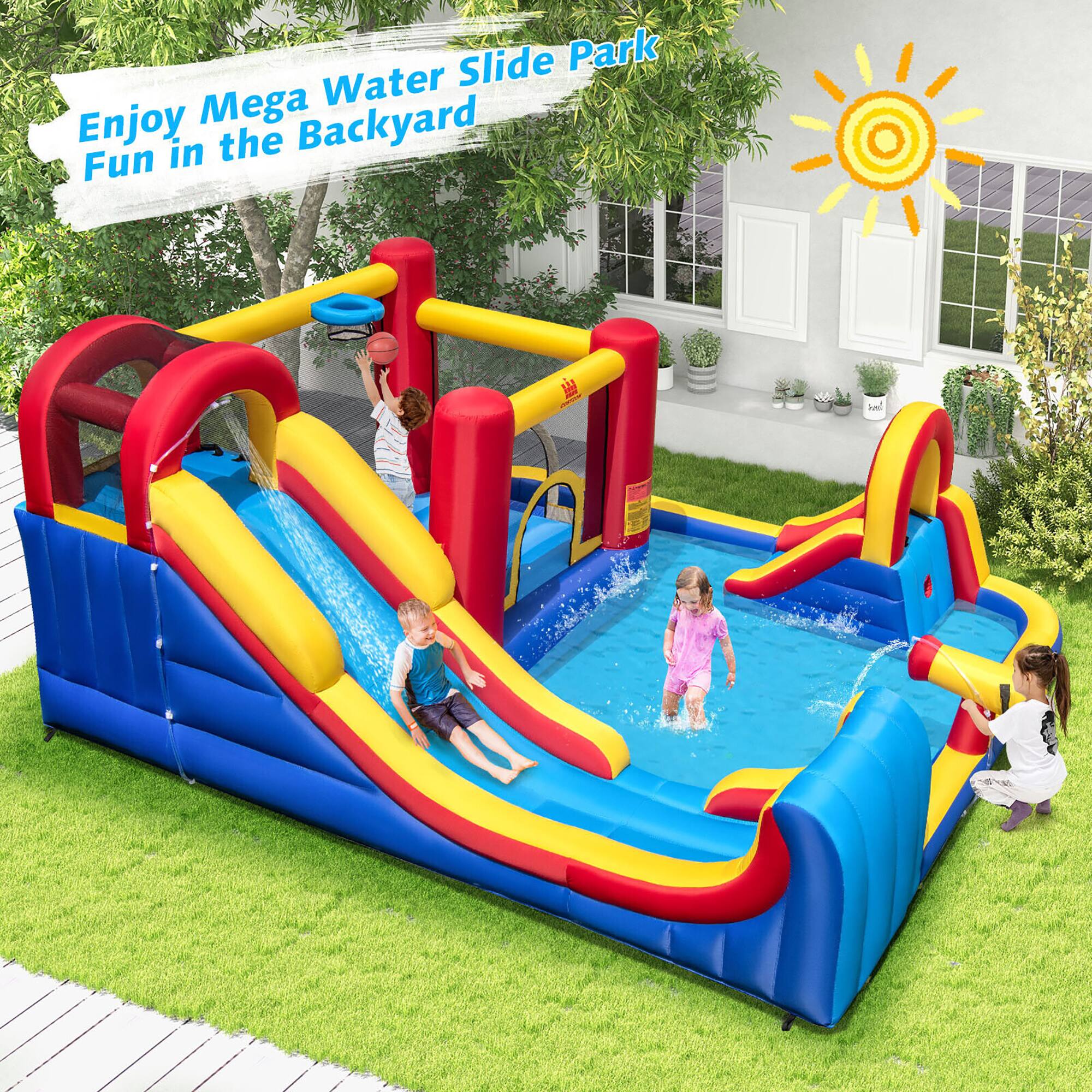 Enjoy Mega Water Slide Park Fun in the Backyard