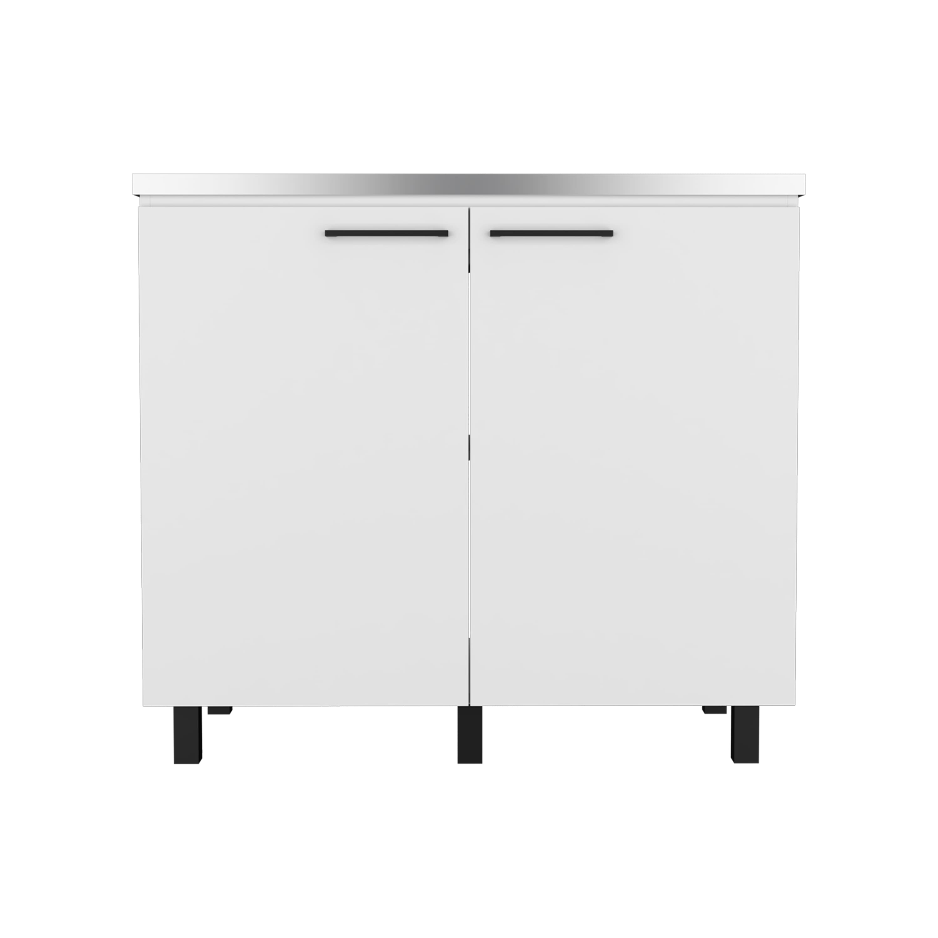 TuHome - Napoles Utility Sink With Cabinet, Stainless Steel Countertop, With two Interior Shelf - White price history on PriceWatchPro