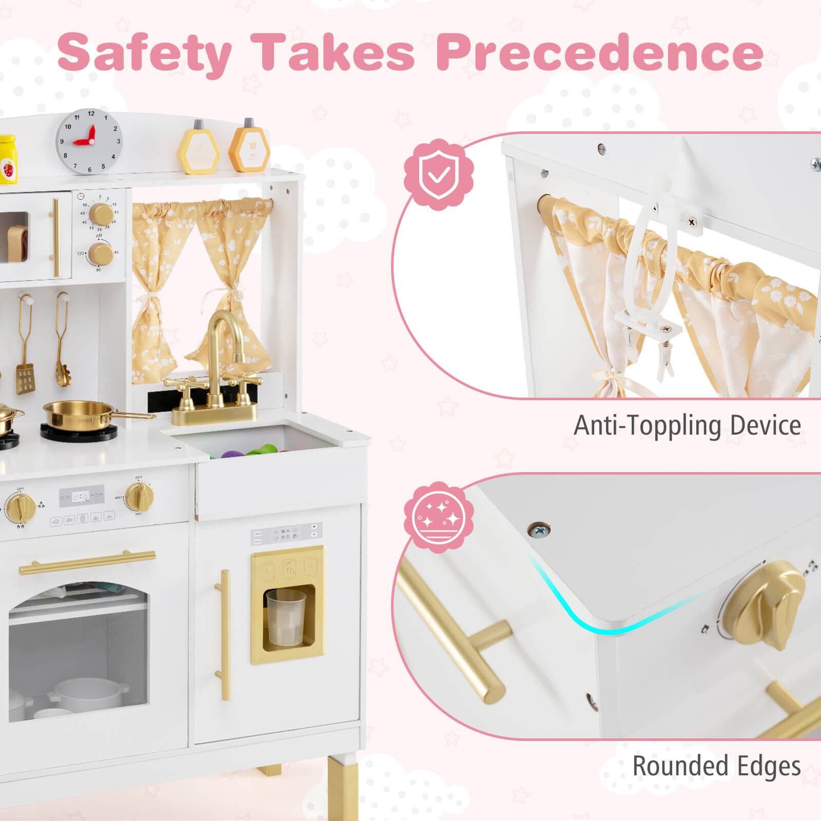 Safety Takes Precedence

Anti-Toppling Device

Rounded Edges