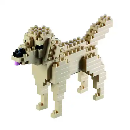 Front. Brixies - Brixies Brixie GOLDEN RETRIEVER Building Set for Kids.