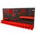 Front. VEVOR - Wall Mounted Storage Bins, 30-Bin Parts Rack Organizer Garage Plastic Shop Tool with Wall Panels/Tool Holders/Hooks - Red,Black.
