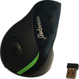 ErgoGuys - WOW PEN JOY II WIRELESS ERGONOMIC COMPUTER MOUSE Optical - Wireless - USB - 2000 dpi - Scroll Wheel - 6 - Wireless - Black