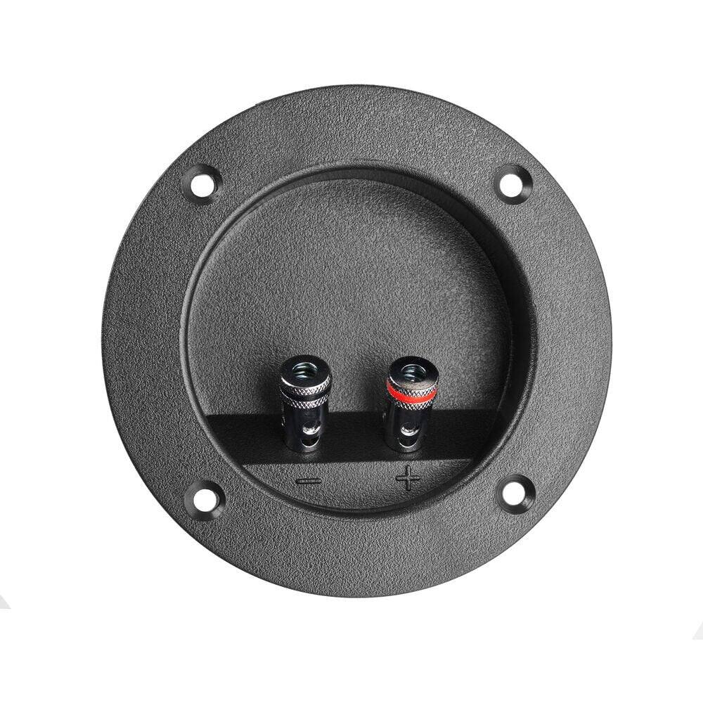 Angle. NVX - VBTERM2 Round Push Style Outer Design Terminal Cups with Chrome-Plated Contacts.