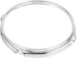 Gibraltar Hardware - 8" 4 Lug Batter Hoop, 2.3mm Heavy Duty Chrome Drum Hoop for Tom Drums, Provides Consistent Tension and Shape