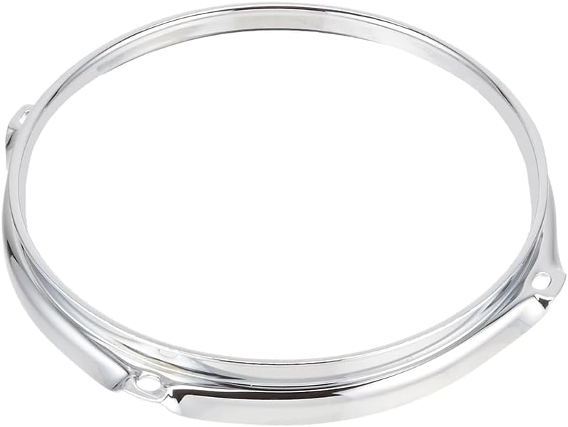 Gibraltar Hardware - 8" 4 Lug Batter Hoop, 2.3mm Heavy Duty Chrome Drum Hoop for Tom Drums, Provides Consistent Tension and Shape