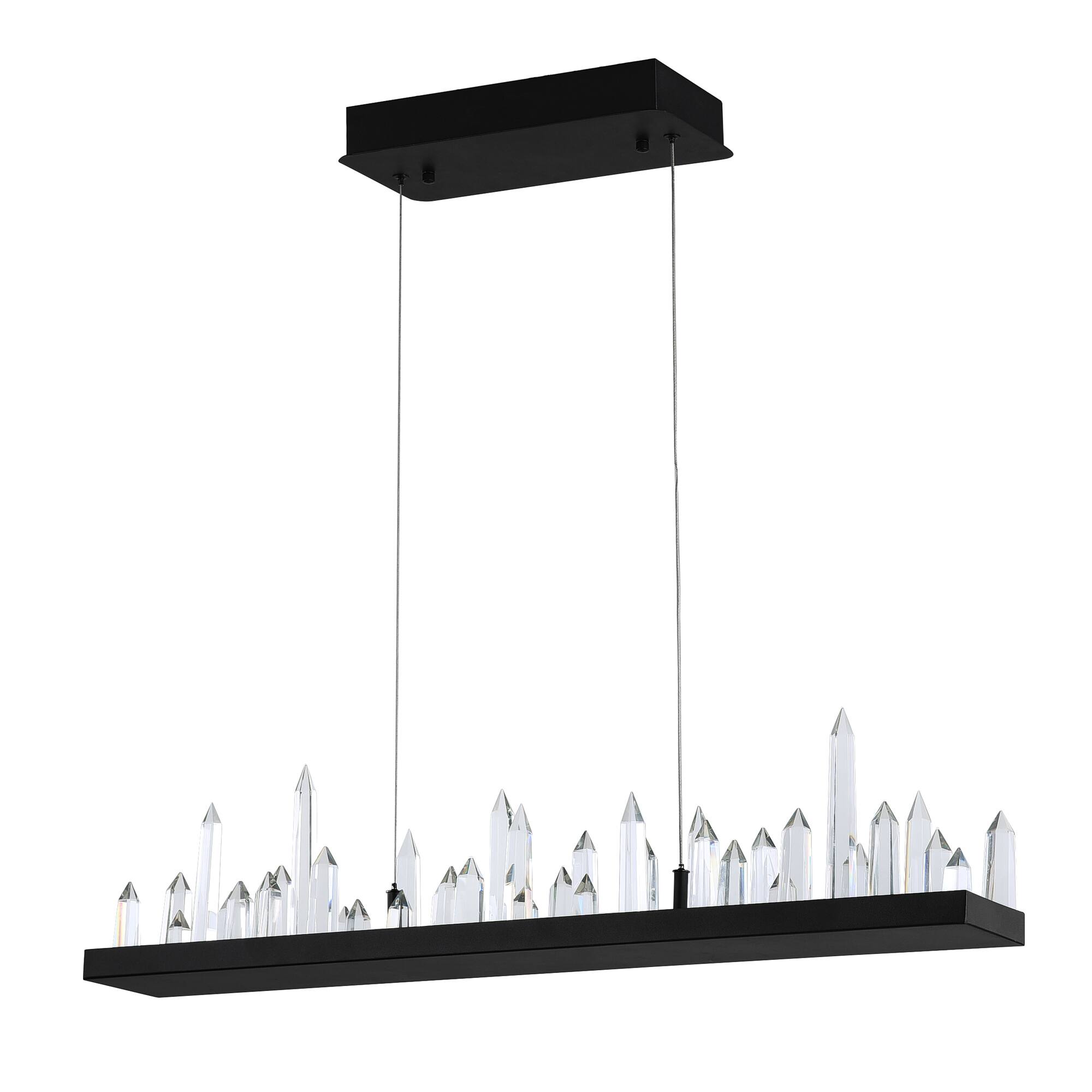 Back. CWI Lighting - Juliette LED Chandelier With Black Finish - Black.