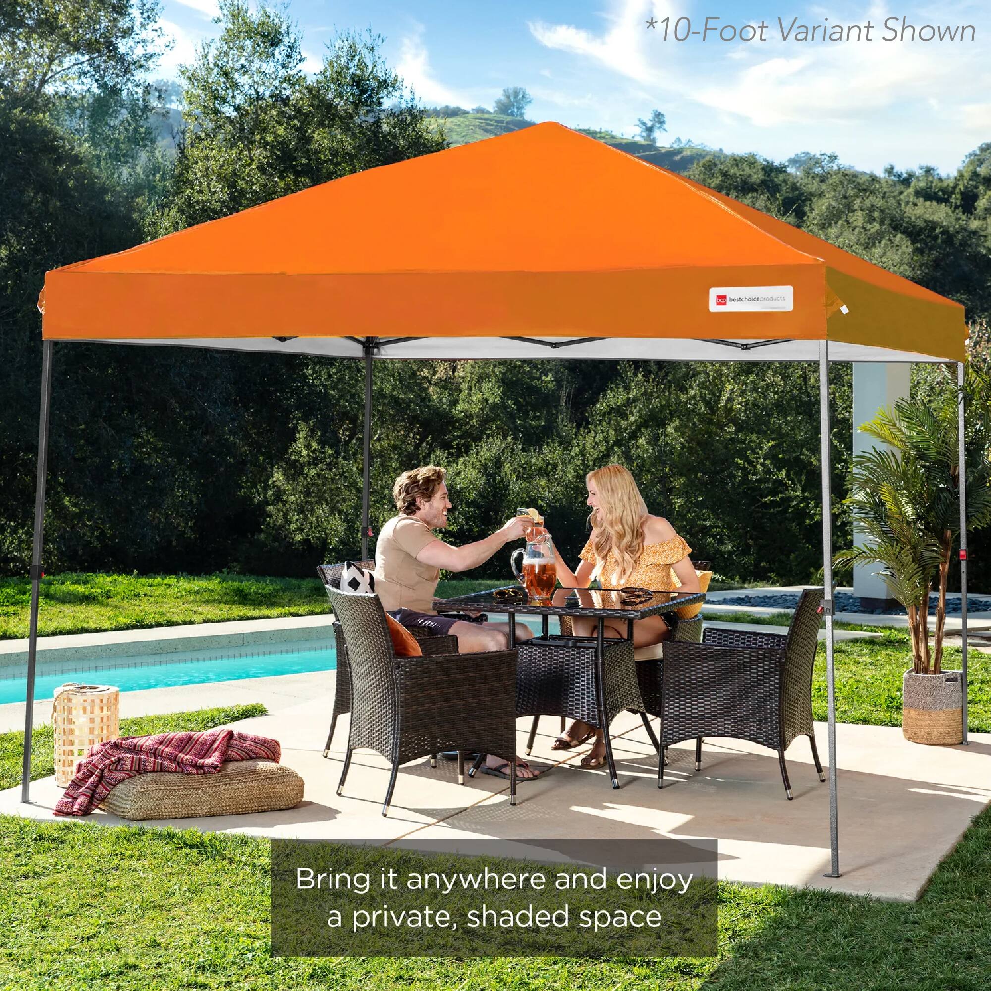 *10-Foot Variant Shown

Bring it anywhere and enjoy a private, shaded space