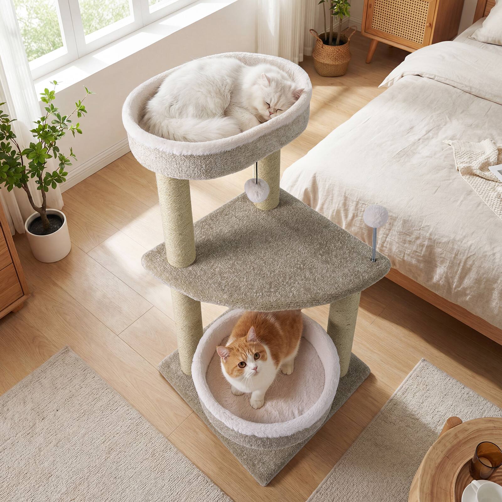Alt View 4. Gymax - Gymax Carpeted Cat Tree 36'' Cat Tower w/ Comfy Plush Perches Scratching Posts.