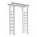 Front. Dura-Trel - Dura-Trel Elmwood Arbor 57" x 84" PVC Outdoor Garden Arch Lattice Trellis, Mocha - Mocha.
