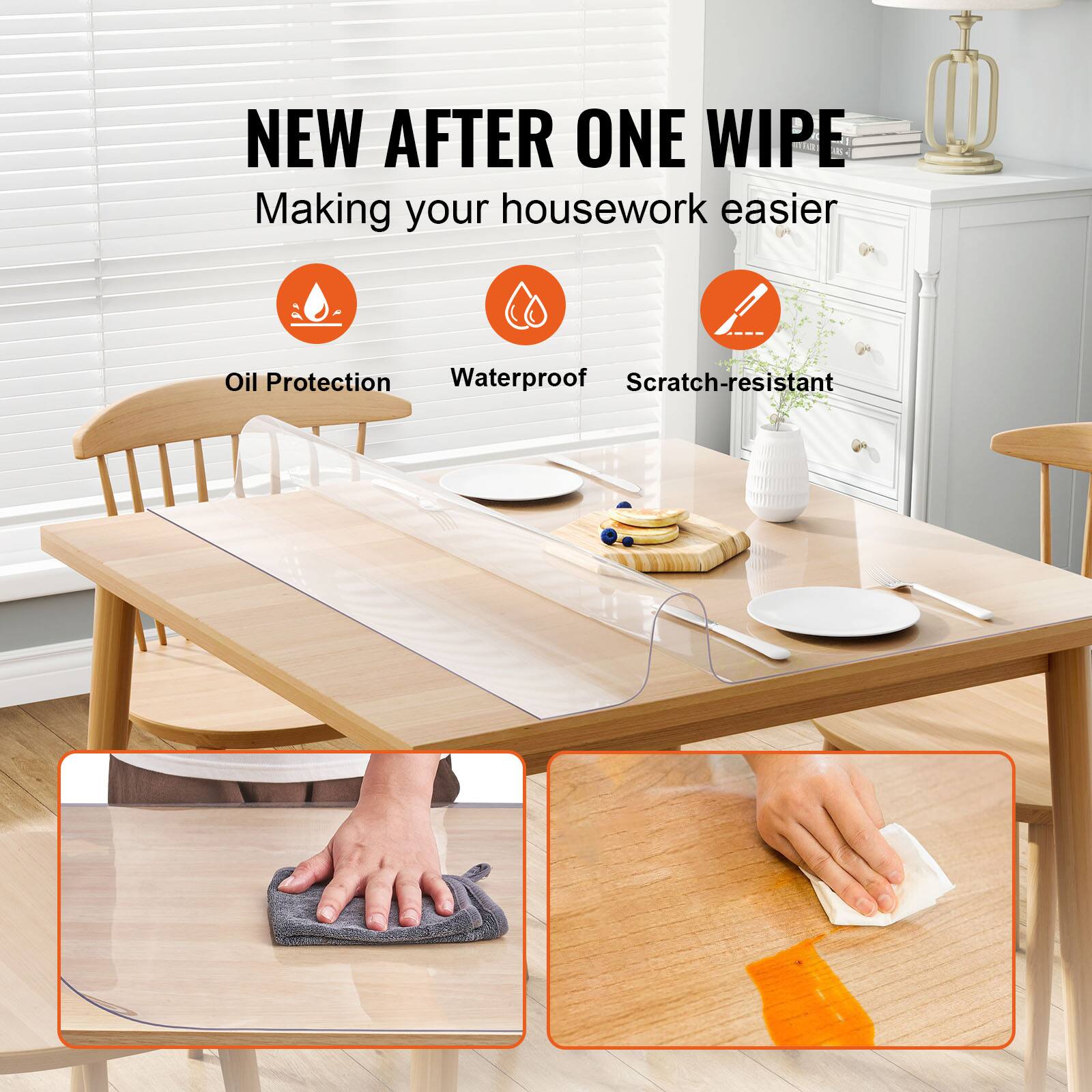 NEW AFTER ONE WIPE  
Making your housework easier  

- Oil Protection  
- Waterproof  
- Scratch-resistant
