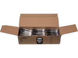 BIC - Cristal Xtra Smooth Ballpoint Pen, Medium Point, Black Ink, 500/Pack - Clear