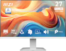 MSI
TÜV Rheinland Certified
27 FULLHD 1920 x 1080
IPS 178°
144Hz Game Ready
PRO