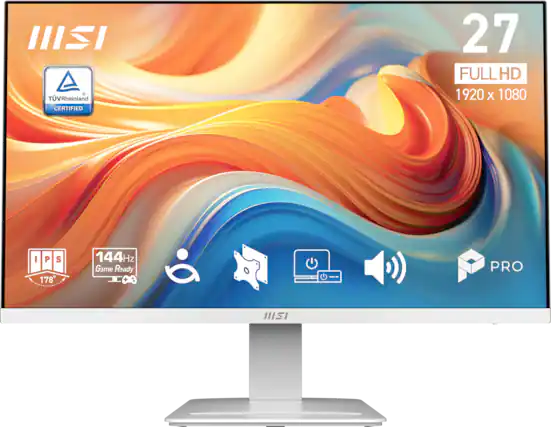 MSI
TÜV Rheinland Certified
27 FULLHD 1920 x 1080
IPS 178°
144Hz Game Ready
PRO