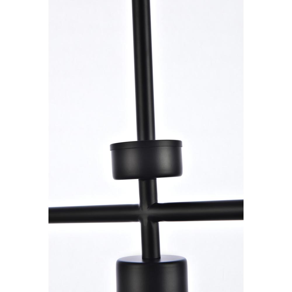 Alt View 5. Living District - Mera 3 lights black pendant - Black And Clear.