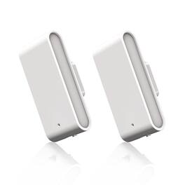 Jandcase - 2-Pack 1W Plug-in Night Light, 3000K Warm Glow, Horizontal Wall Sconce with Up/Down Light,Slide Dimmer - White