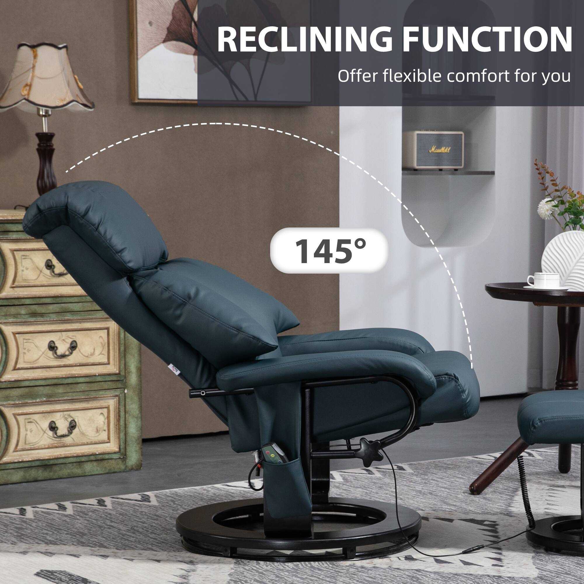 RECLINING FUNCTION
Offer flexible comfort for you
145°