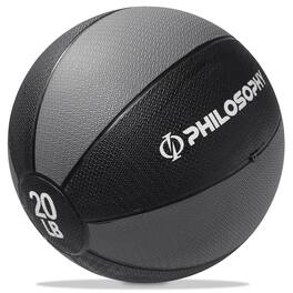 Philosophy Gym - Medicine Ball - Weighted Fitness Ball - Non-Slip Grip - Black