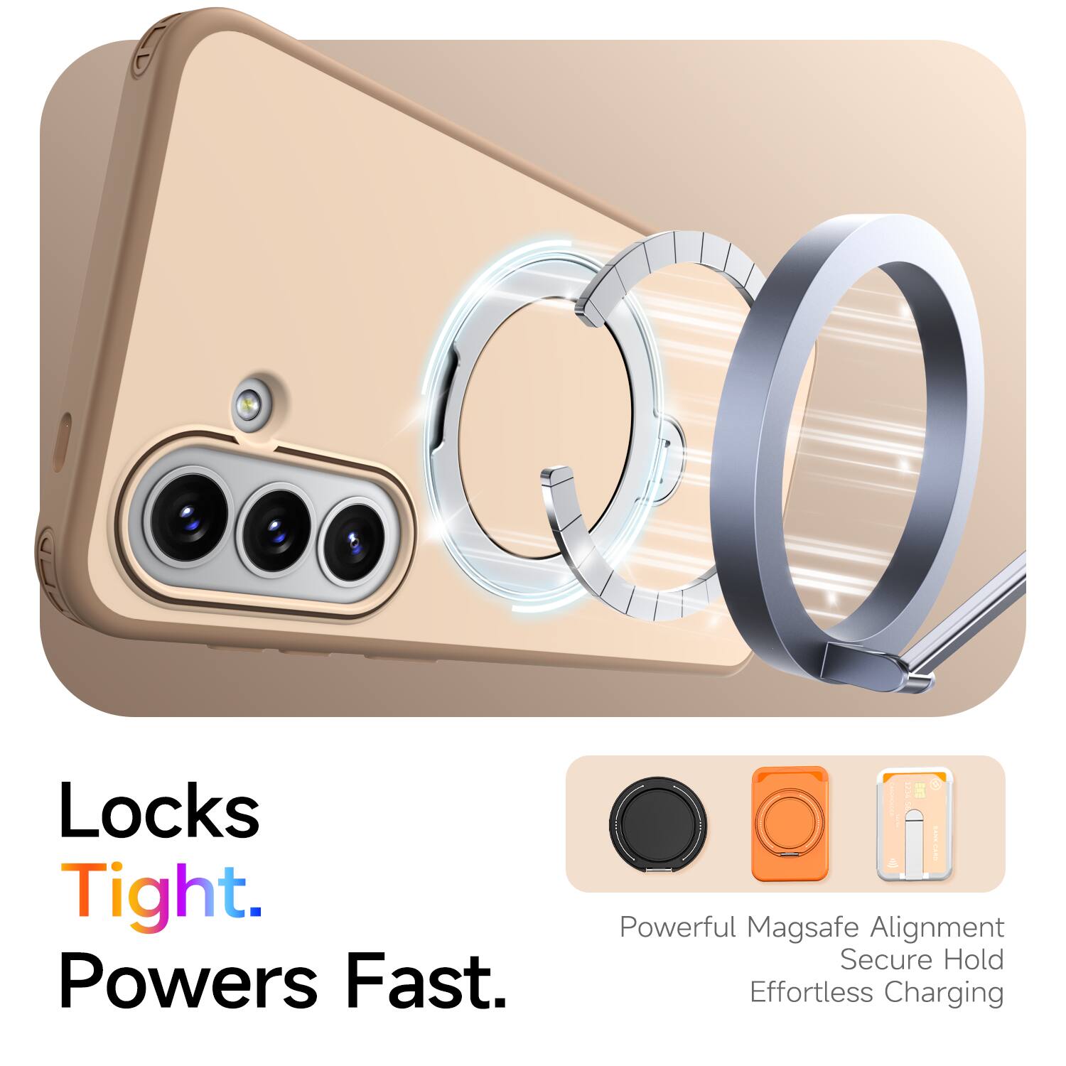 Locks Tight. Powers Fast.  
Powerful Magsafe Alignment  
Secure Hold  
Effortless Charging