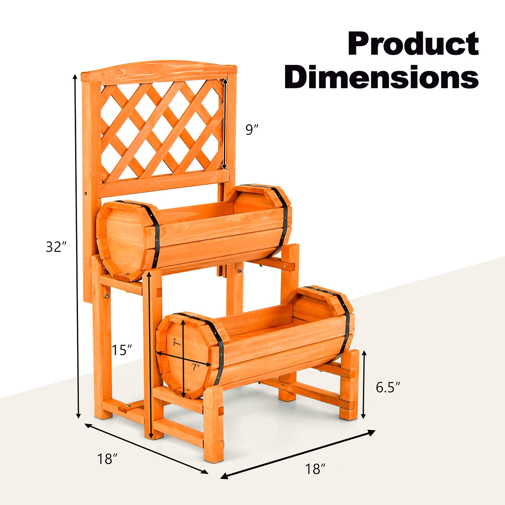 Product Dimensions:  
9" x 32" x 15" x 7" x 7" x 6.5" x 18" x 18"
