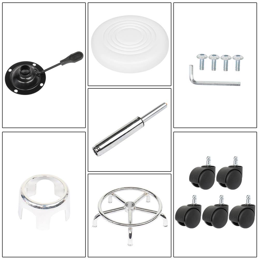 Alt View 6. Winado - Height Adjustable Salon Rolling Swivel Stool Beauty Tattoo Massage Spa Office Chair - White.