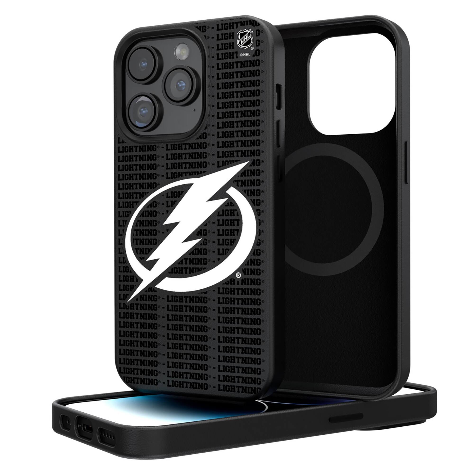 Keyscaper - NHL - Tampa Bay Lightning Primary Logo iPhone Magnetic Bump Case - 16 Pro - Black price history on PriceWatchPro