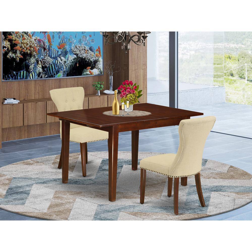 Left. East West Furniture - Dining Room Set Mahogany - Brown.