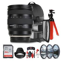 Tamron - 11-20mm f/2.8 Di III-A RXD Lens (FUJIFILM X) + Sling Backpack + More - Black