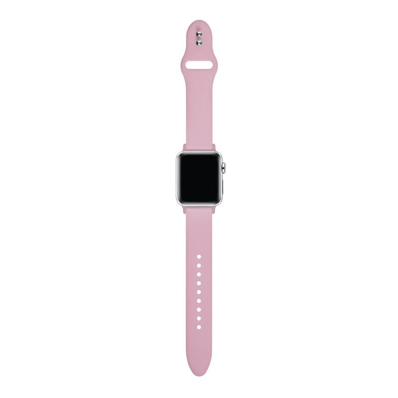 Left. Posh Tech - Silicone Band for Apple Watch - Cosmetic Pink.